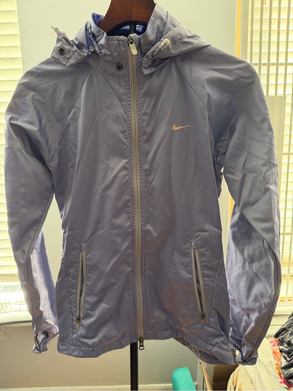 Nike Light Lavender Windbreaker Jacket with Hood
